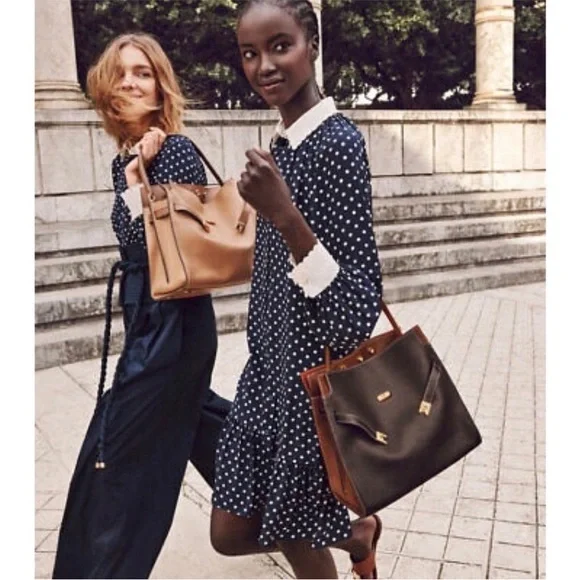 Tory Burch Dress Cora Polka Dot Shirt Dress Silk - Picture 2 of 9